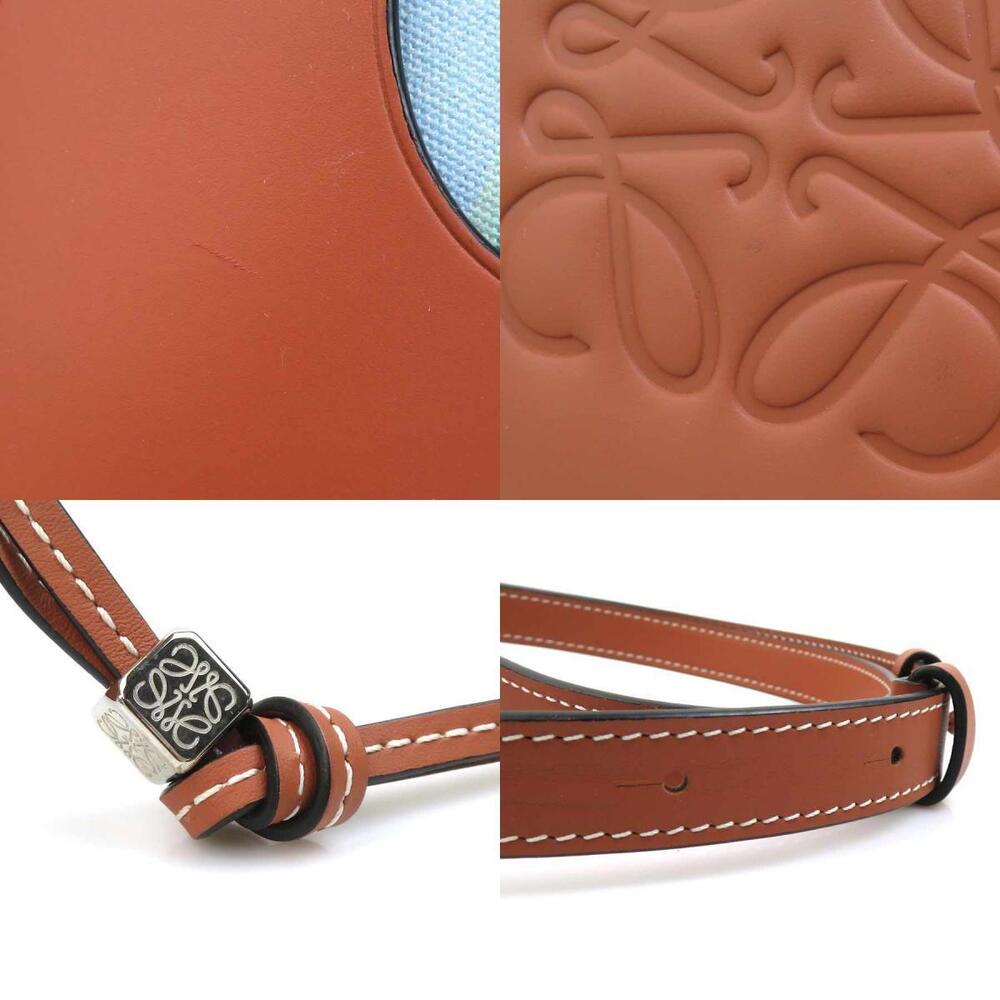 Loewe brown Paulas canvas balloon bag leather collaboration blue Ibiza - Picture 4 of 4